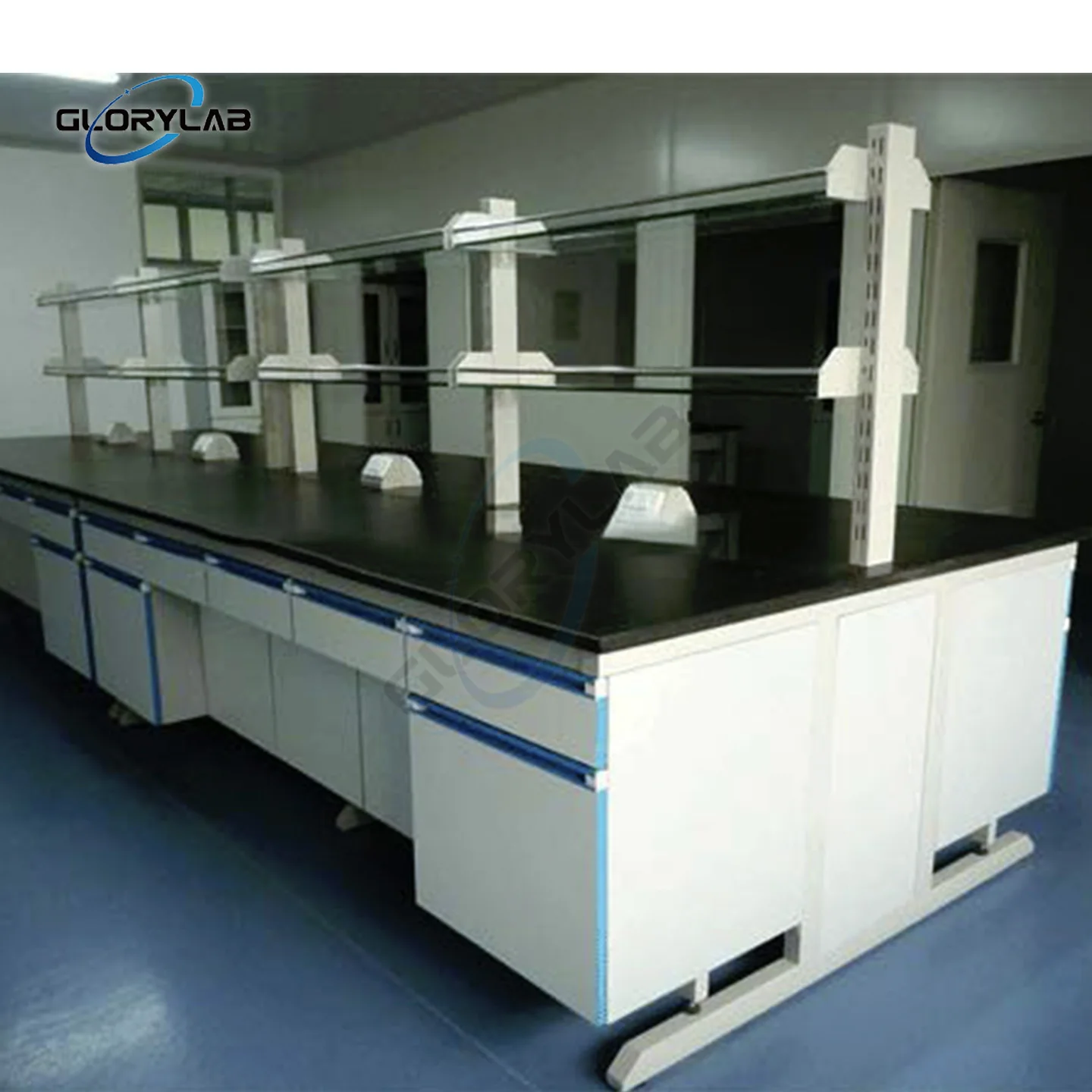 Wood And Steel Test Laboratory Bench Lab Work Bench School Lab