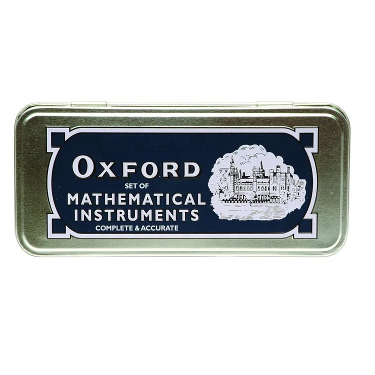 2025 New Max Math Set Oxford Professional Geometry Sets with Storage Tin Made of Durable Metal