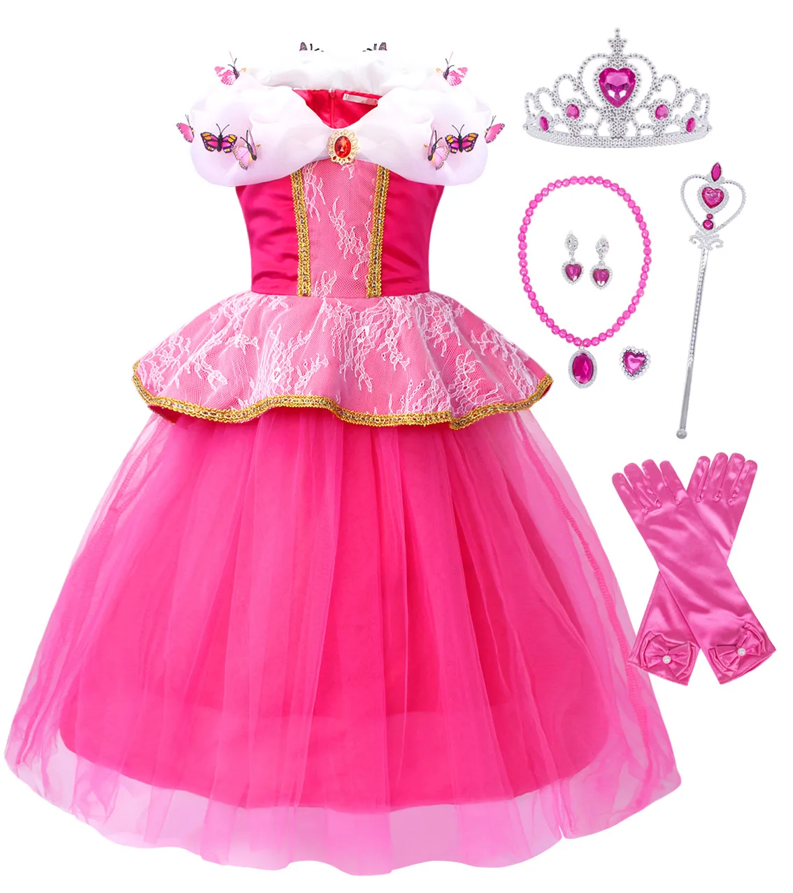 carnaval cosplay aurora princesa menina vestir-se crianças festa de