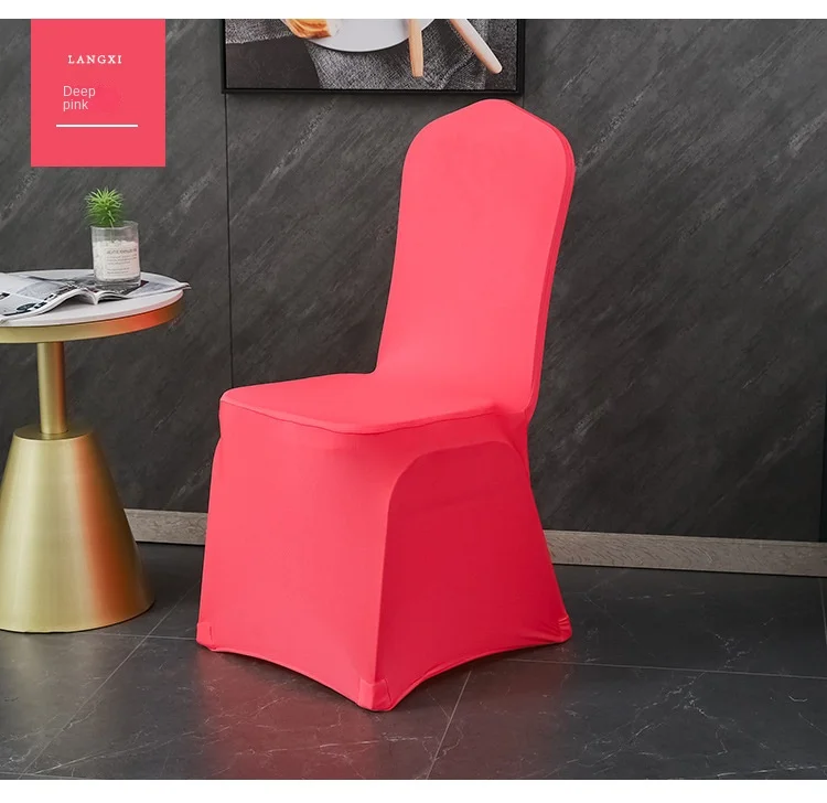 White Thickened Onepiece Universal Elastic Wedding Hotel Banquet