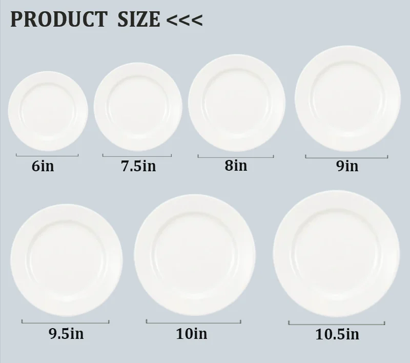 Custom Printed 8 10 Inch Dinnerware Porcelain Dishes Stoneware Factory