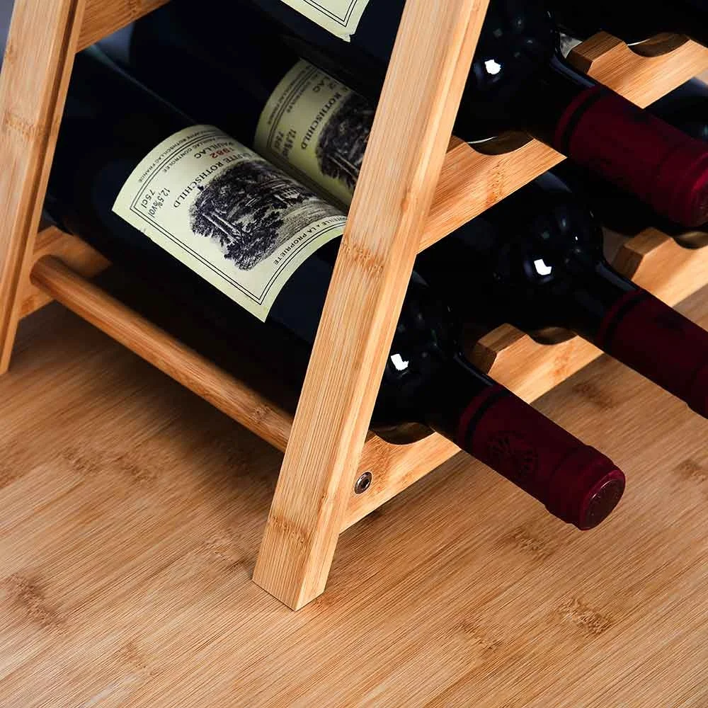 Pyramid Iron Wine Rack Modern Pyramid Wine Rack: Countertop 6-bottle ...