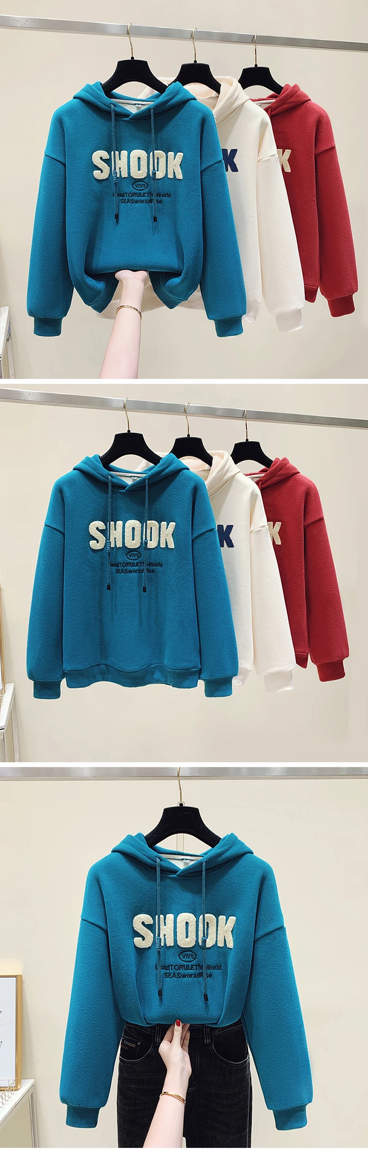 Casual Multicolored Long Sleeve Hoodie
