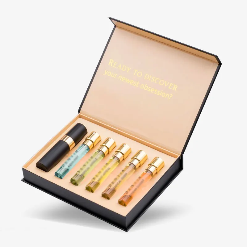 Custom Carton Paper 5ml 10ml Spray Bottle Perfume Oil Tester Roller Sample Packaging Box for Perfume Bottles Set Samples