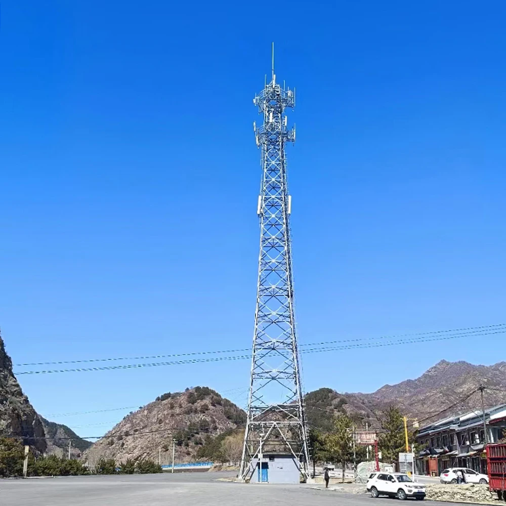 Galvanized steel high stable self-supporting Vertical bridge cell tower mobile telecom tower manufacture