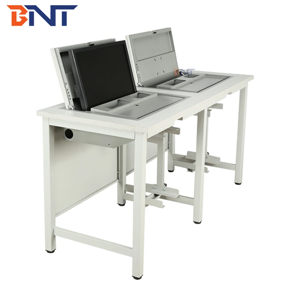 Metal Smart Hidden Monitor Computer Desk for School Computer Lcd Screen
