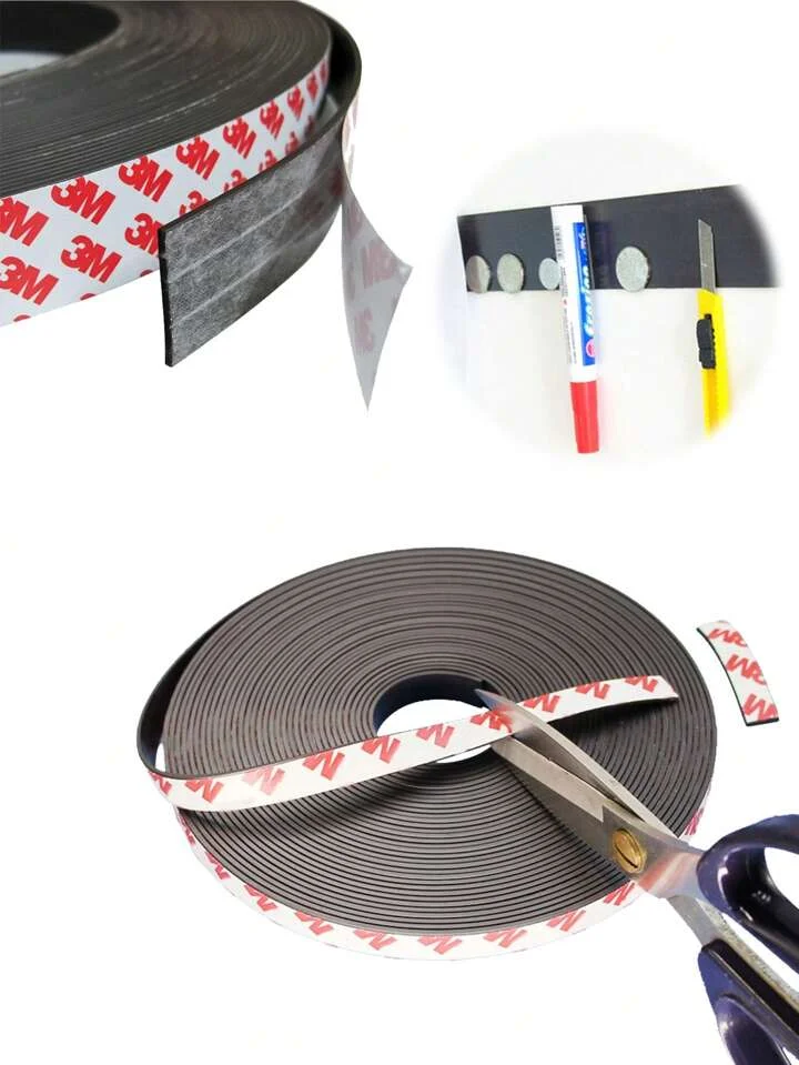 Magnetc Strp Tape 15Ft Flexble Roll Adhesve Backed Magnet Strong Magnetc Strp Tape 15Ft Flexble Roll Adhesve Backed Magnet Strong