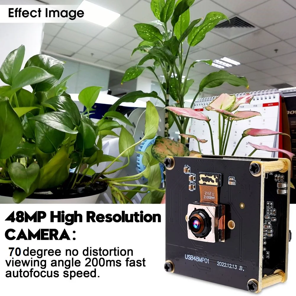 200ms Fast Autofocus Mini CCTV Webcam USB 8K 48MP No Distortion 70ded Lens Industrial Small Camera for Recognition Scanning