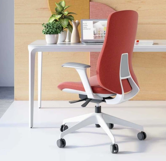 Manufacture Comfortable Low Price Office Chair Wheels 60r White Pu Caster Multi-Functional Ergonomic Office Chair