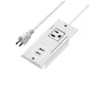 White-1*AC Outlets+2*USB-A-US
