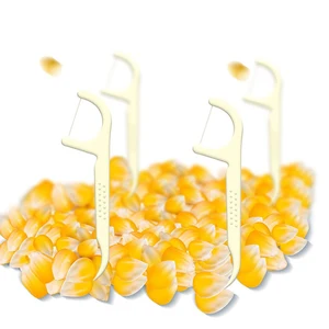 Daily Care Eco-friendly Corn Starch Dental Flosser 400D UHMWPE High Toughness Biodegradable Dental Floss Pick