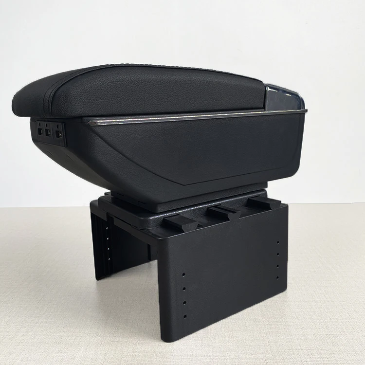 product universal car arm rest center console storage box central universal armrest box with cup holder-9