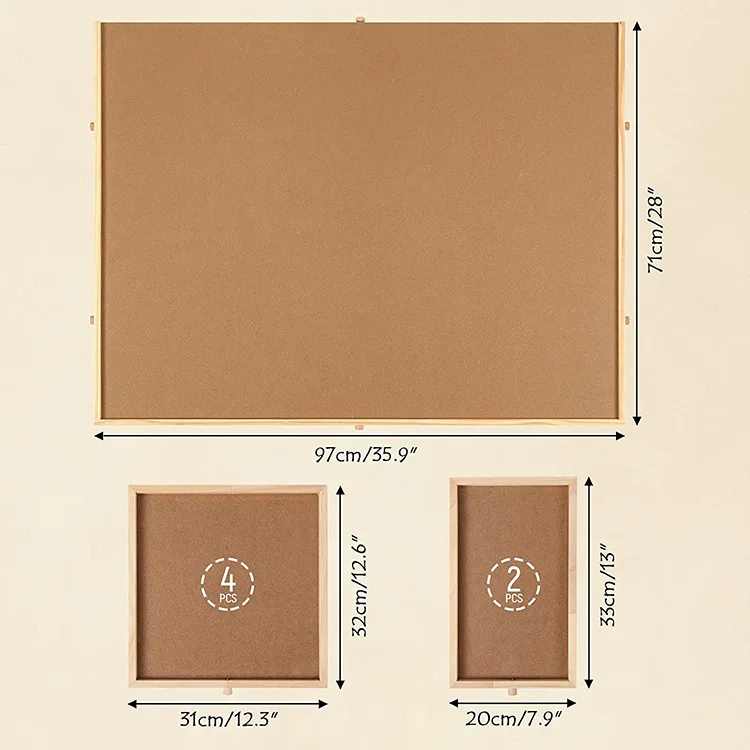 ポータブルテーブル 1500ピース 木製ジグソーパズルボード 収納