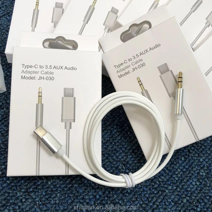 Оптовая Продажа USB Type C на 3 5 мм Aux аудио адаптер кабель для samsung huawei автомобильный стерео DHL Бесплатная