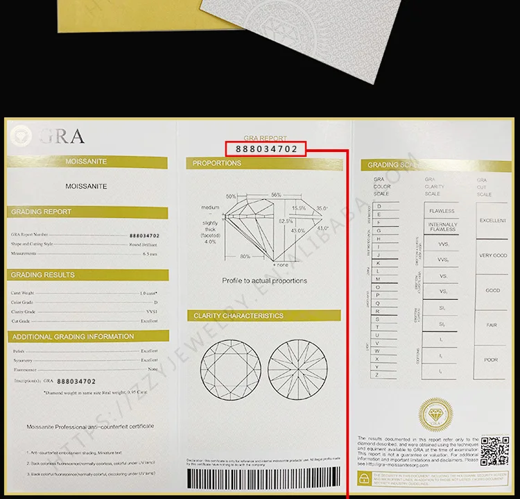 Gra Certificate 100% Pass Moissanite Diamond Tester Dvvs Moissanite 5mm ...