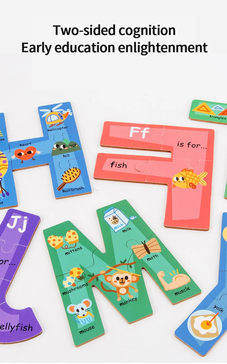 2023 New Product Alphanumeric Animal Letter Puzzle Game Montessori ...