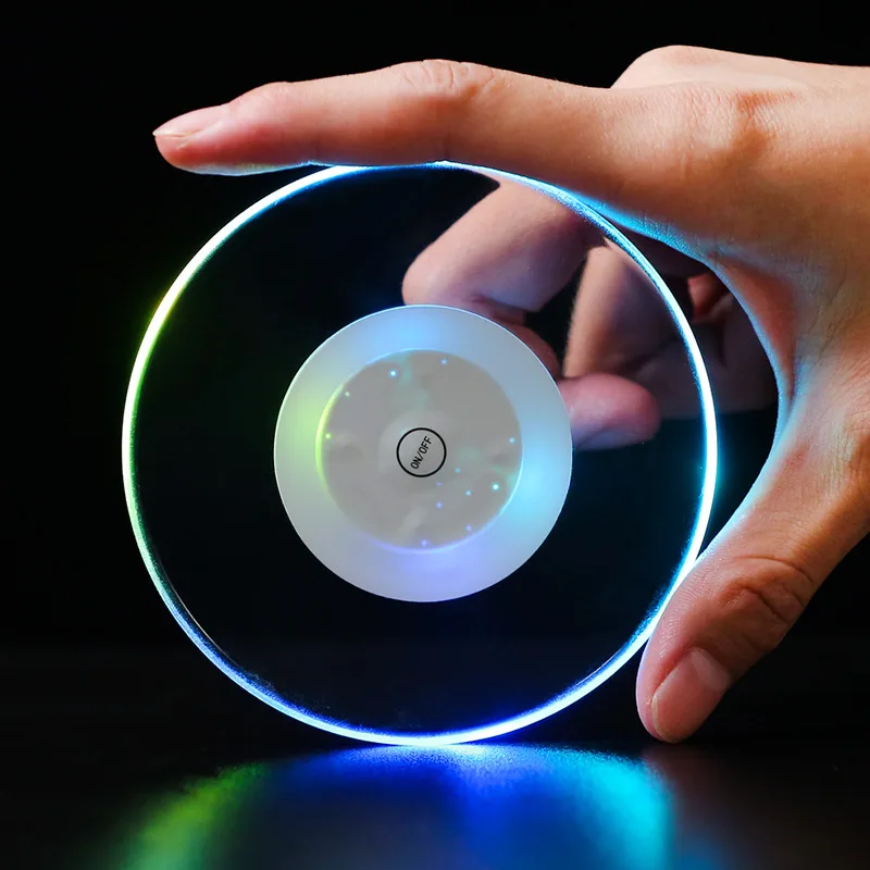 Zji Led Coasters Lightup Coasters Led Bottle Lights Rgb Colorful