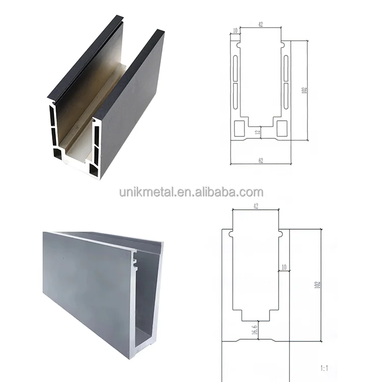 U Channel Rails Aluminum U Channel Glass Railing for Frameless Designs - Ideal for ...
