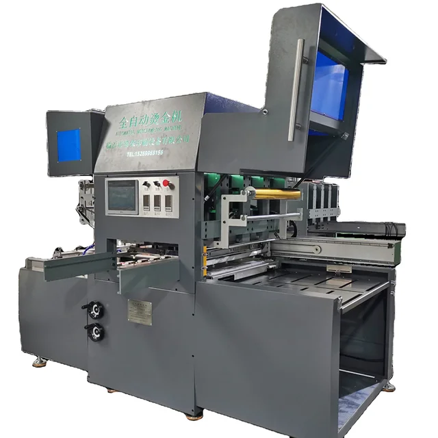 high speed flat bed fully automatic hot foil stamping machine for Smaller Paper Size
