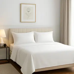 Wholesale 100% Cotton Stripes Duvet Cover Set Queen King Full Size White Color 6pcs Bed Sheet Set