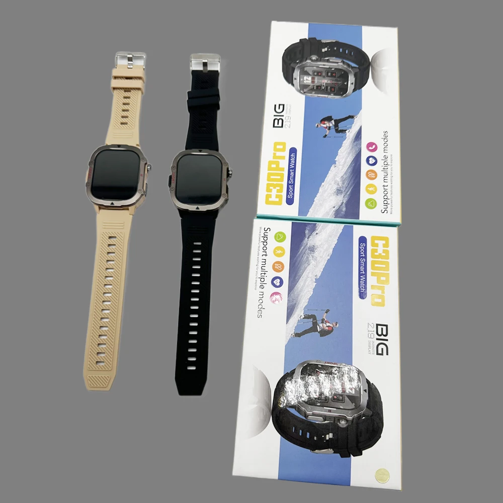 Factory C30Pro Big Inch Screen Magnetic Charger Waterproof Bt Call Popular Women Men Smart Watch