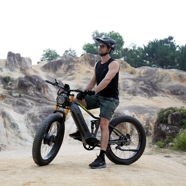 Off Road Electric Mountain Bike BURCHDA RX80 Double Shock Absorption Lithium Battery Motor Power Bike US Warehouse Free Shipping