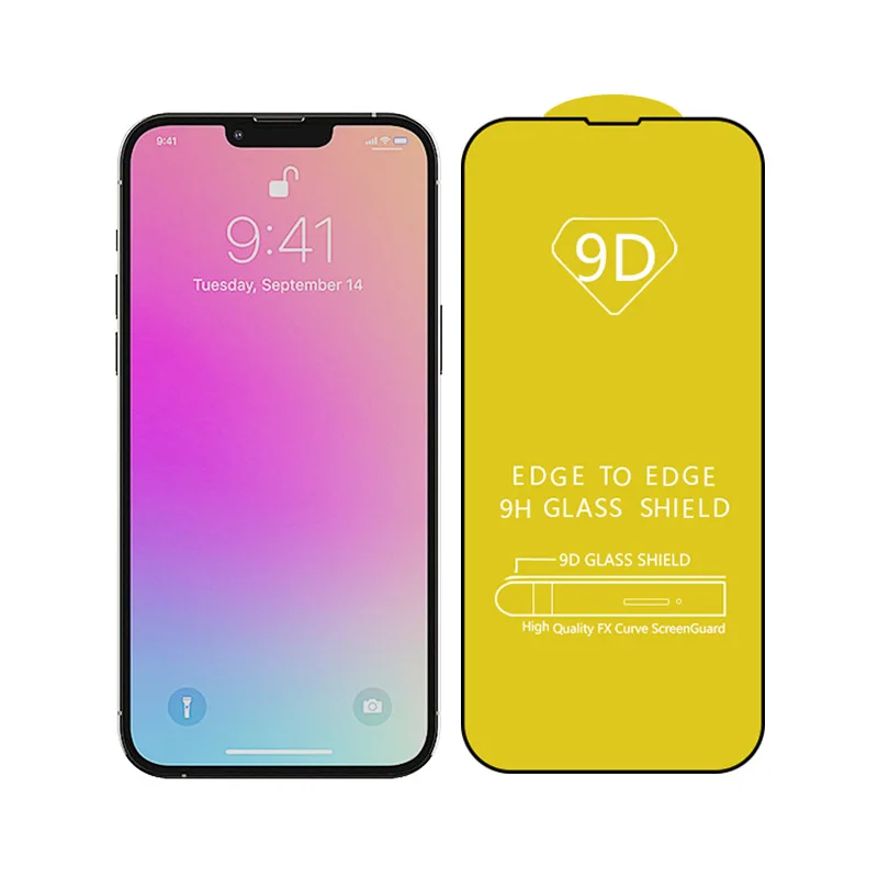 Pellicola Vetro iPhone 14 Pro Max 9H - Design Invisibile con Applicatore