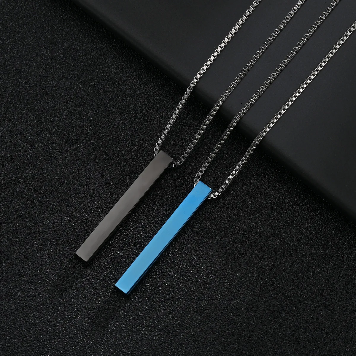 America Trendy Jewelry Stainless Steel PVD Bar Pendant