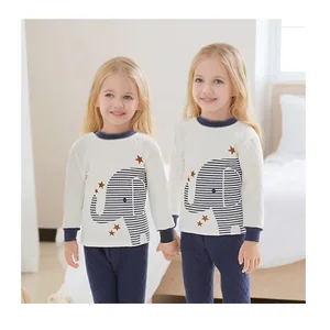 2pcs Soft Cotton Cute Cartoon Print Sleepwear Sets Homewear Kids  Boys Girls Pajamas