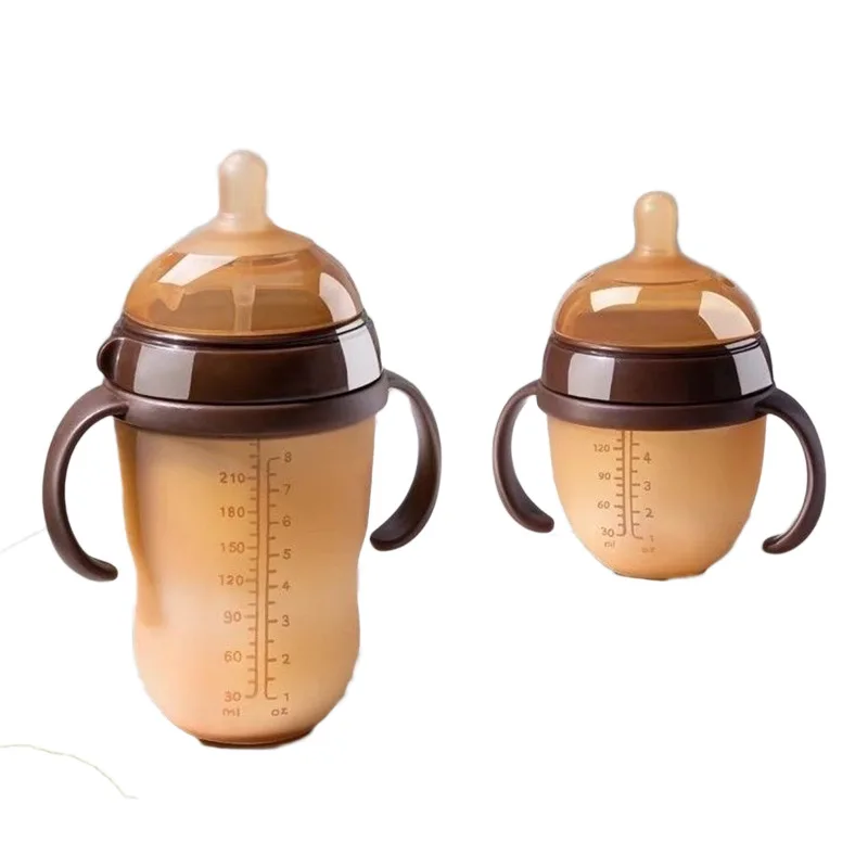 Silicone Natural Breastfeeding Baby Bottle Anti Colic Slow Flow Nipple