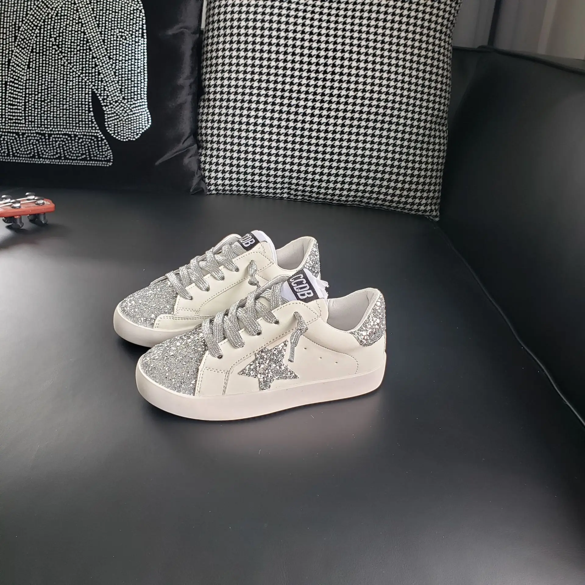 Breathable Glitter Star Kids' Sneakers Sport Shoes Odm