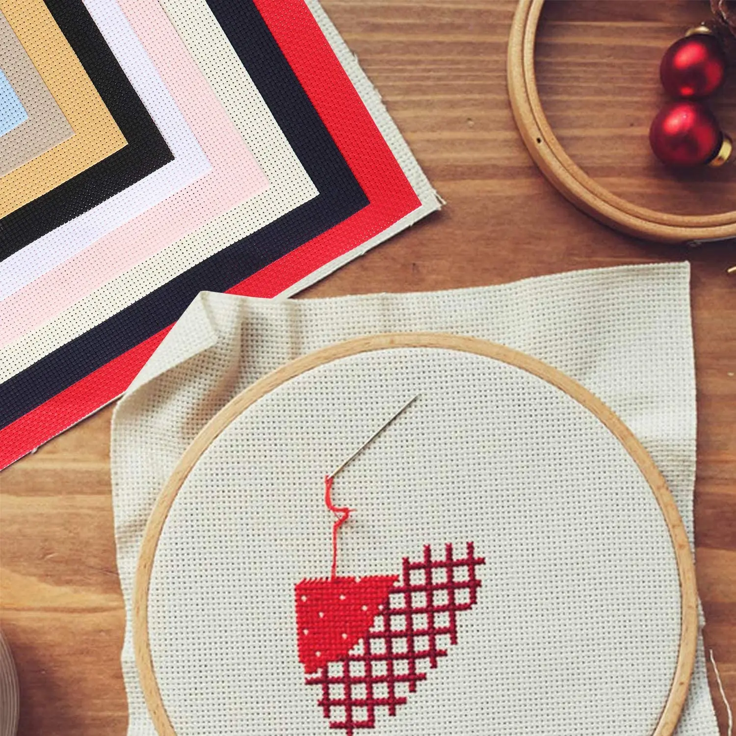 Ткань для вышивки крестом Классическая хлопчатобумажная ткань 14 штук жесткая aida