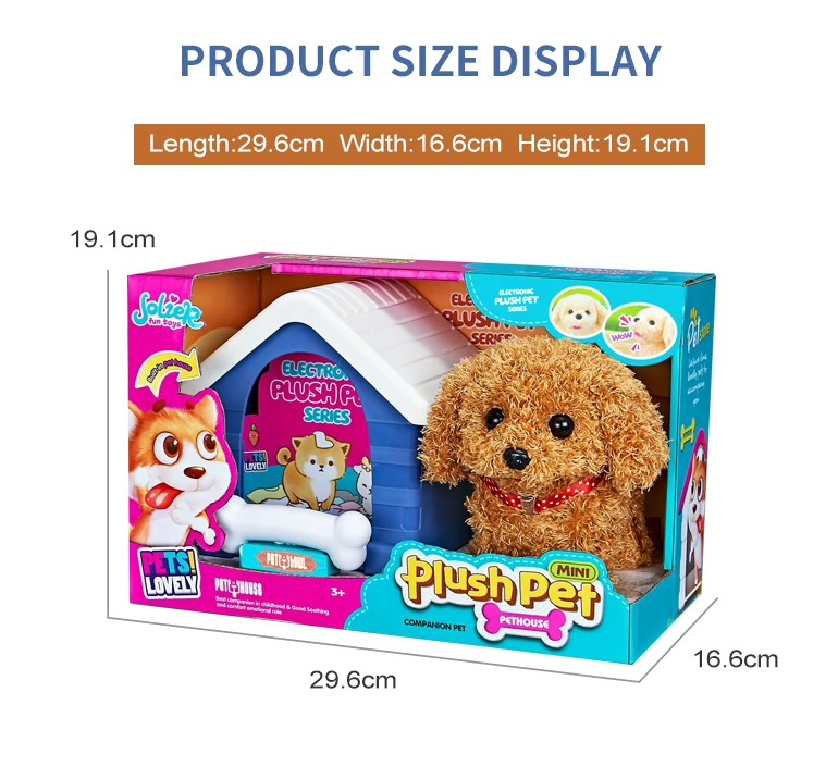 Chengji New Arrival Battery Operated Walking Barking Simulation Puppy Cute Plush Pet Soft Electric Toy Dog