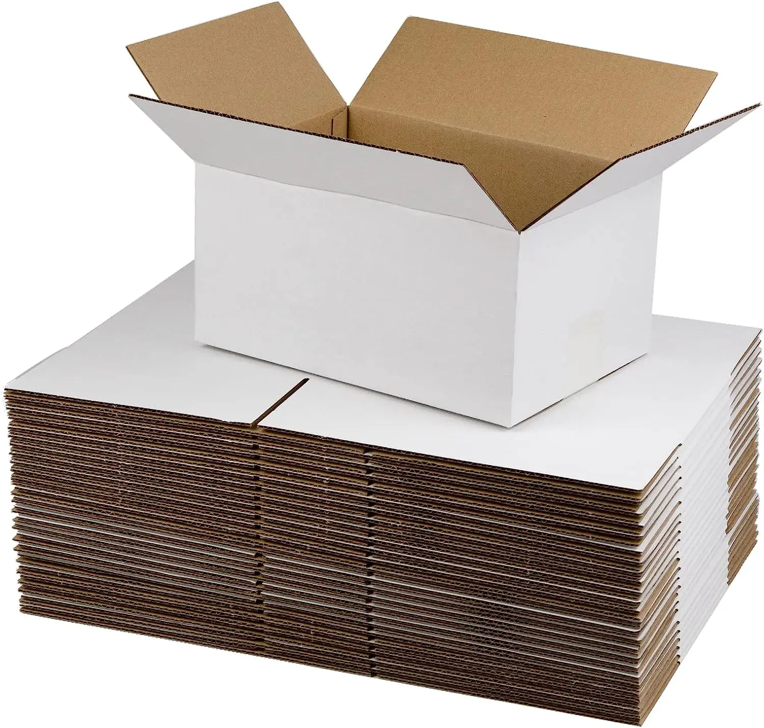 White Shipping Boxes 10x7x5 Inches Small Corrugated Cardboard Boxes,25 