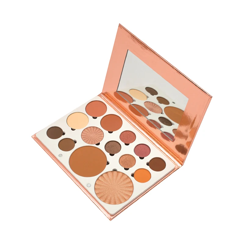 Разноцветный хайлайтер макияж контур для лица румяна палитра блестящая