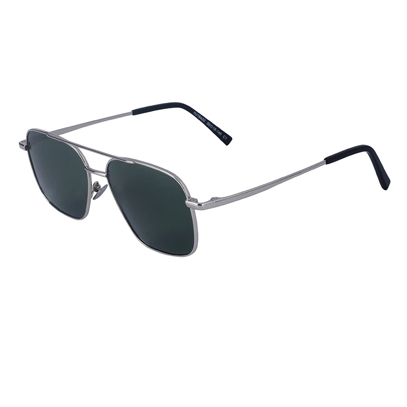 Retro Square Double Bridge Sunglasses Polarized UV400 Acetate Metal Metal Square Punk Double Bridge Sunglasses Unisex Retro  main image 2