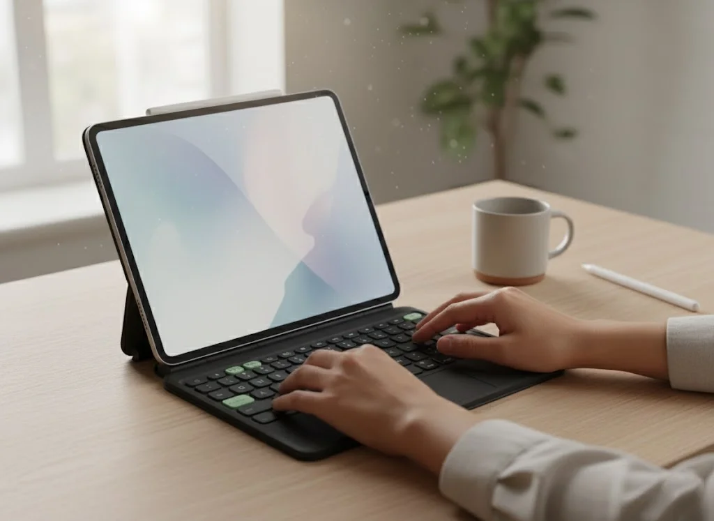 129 inch backlit rechargeable tablet keyboard case-10