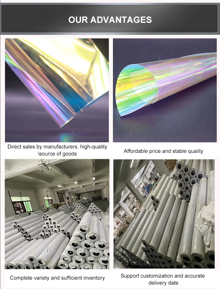 Водонепроницаемая прозрачная Переливающаяся пленка из термопластичного полиуретана для дождевика одежды сумки обуви и т.