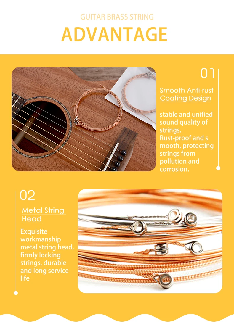 Factory guitar strings set