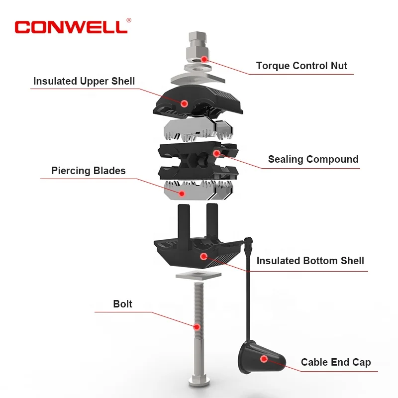 ABC Accessories 1kv Low Voltage Insulation Piercing Connector for Aerial Bundled Cable