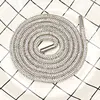 Felpa bianco-argento da 6 mm con elastico in vita
