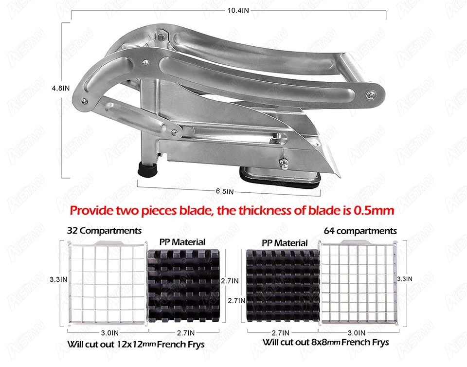 Pousbo® Cup Slicer Potato French Fries Cutter Making Tool Slicing