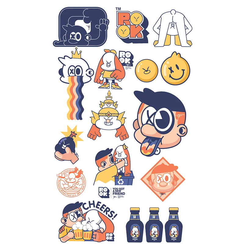 Custom LOGO Printing Die Cut Vinyl Stickers Customized Waterproof Cartoon Stickers Manufacturers Custom Stickers supplier