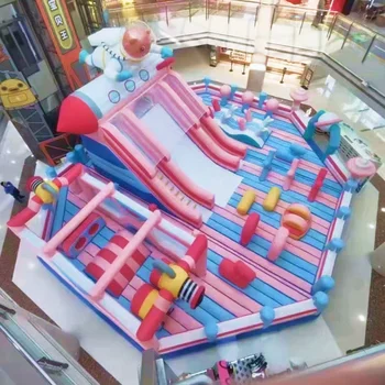 Sports park commercial amusement customized giant slide inflatable bouncy castle