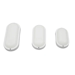 Vertak Manufacturer LED Waterproof Moisture Proof Lamp Black White Round Oval Outdoor Lighting Bulkhead Light