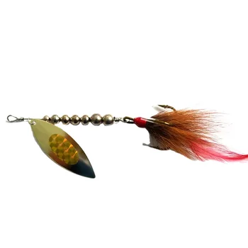 21g Willow Blades Metal Lure Top Freshwater Rotating Bass Trout Fishing In-line Spinner – Metal Jig – view 3