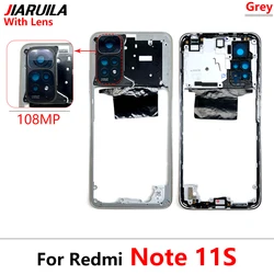 Рамка для мобильного телефона средняя пластина с объективом камеры Redmi Note 11 4G 11S корпус рамка Запасная