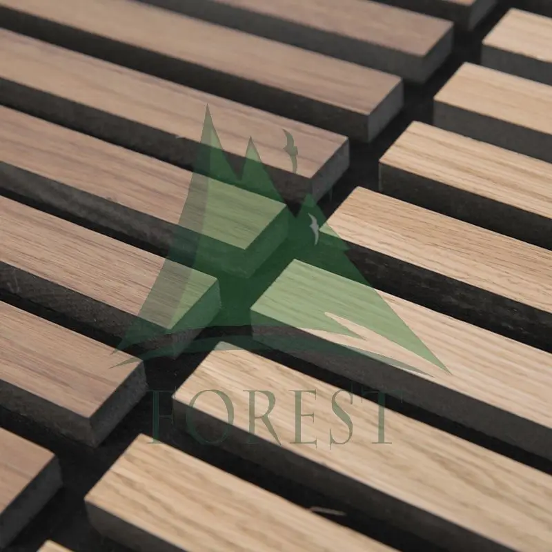 mdf carved panel Free Simple Strip Sound-absorbing Fluted Panel Custom Eco Friendly Slat Akupanel details