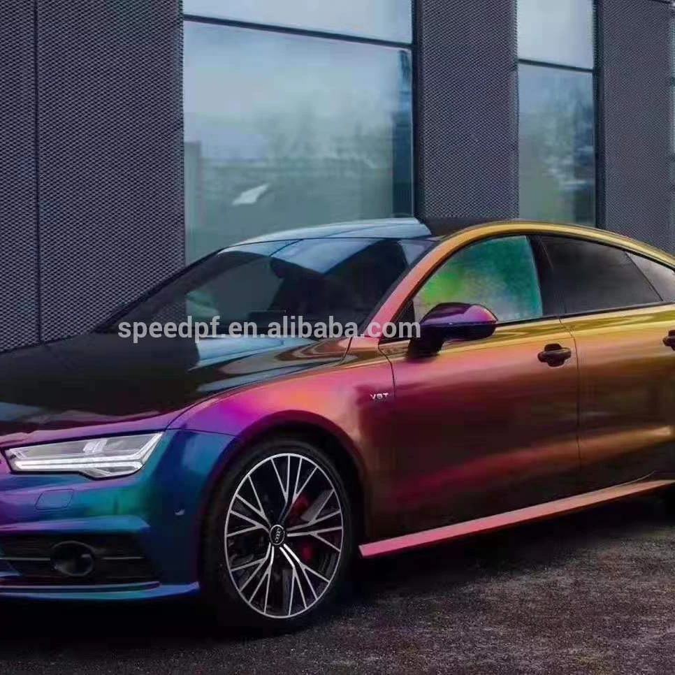 Новый 3D стиль супер мечтательный Хамелеон бриллиантовый виниловый автомобиль оберточный