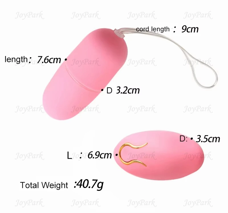 JoyPark Tragbarer, kabelloser und leistungsstarker Mini-Vibrator mit Fernbedienung – Liebes-Ei für Frauen_voghion.com